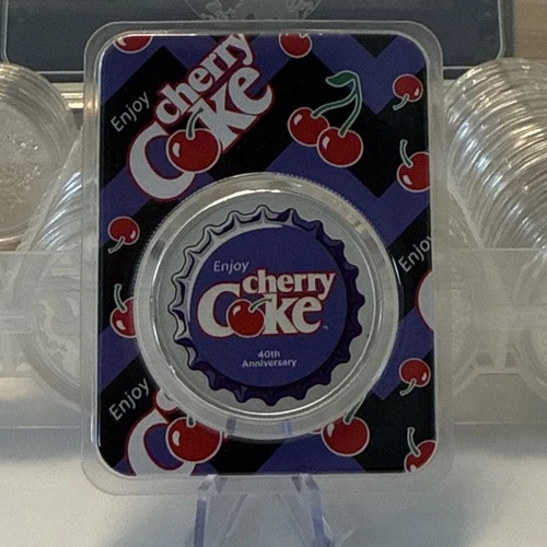 Coca-Cola 1 oz 999 Silver Colorized Round Cherry Coke (in TEP)  Silver Bullion