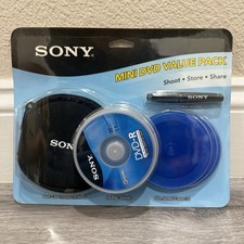 New Sony 1.4GB Mini DVD-R Value Pack 10 Disc W/ Soft Case Jewel Cases  Marker