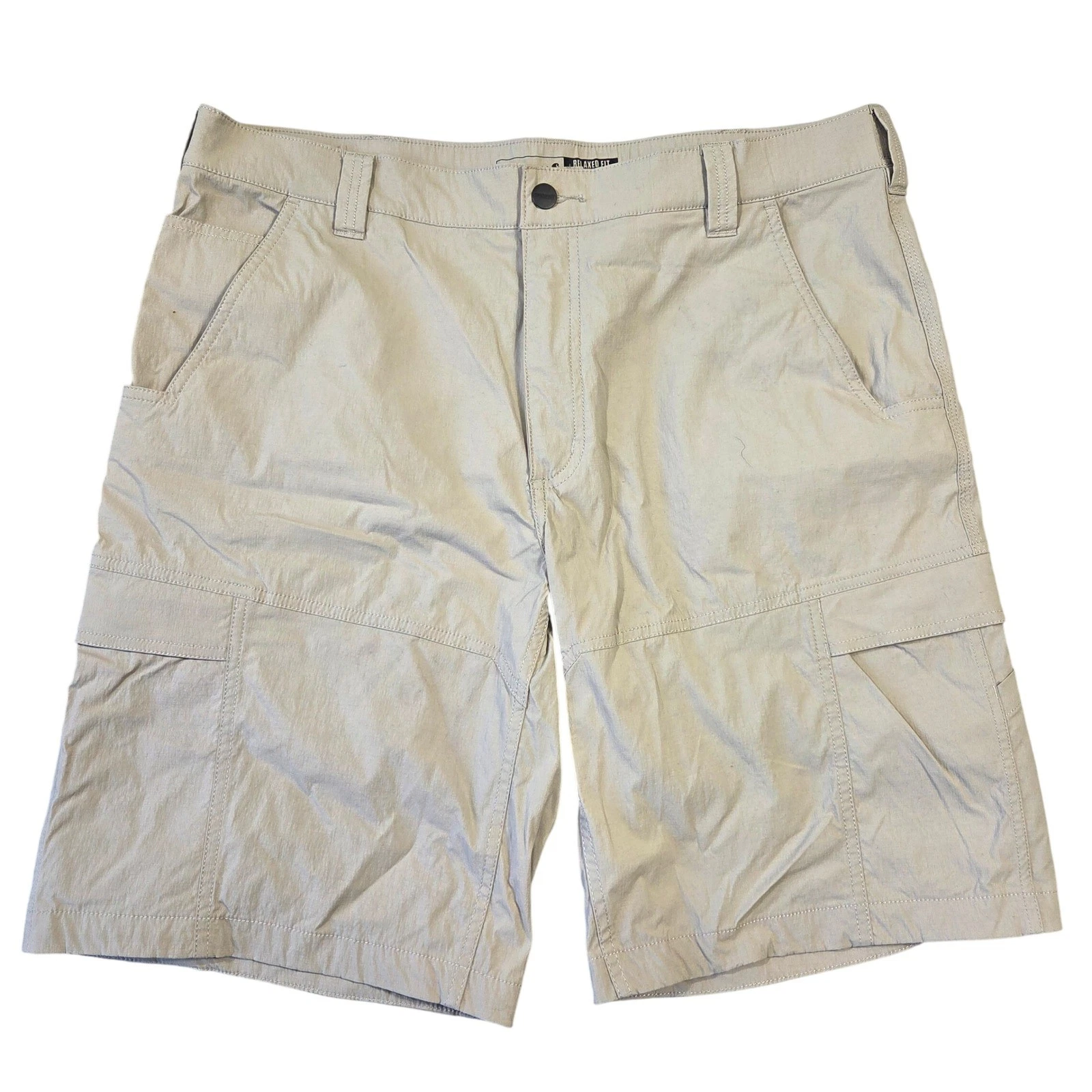 Carhartt Force Relaxed Fit Cargo Shorts Mens 38 Tan Ripstop Workwear 103580 232