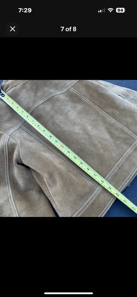 Chaqueta Moto Free People Cuero Gamuza Mujer S Abrigo Marrón Estilo “In The Street” Foto 3 de 4