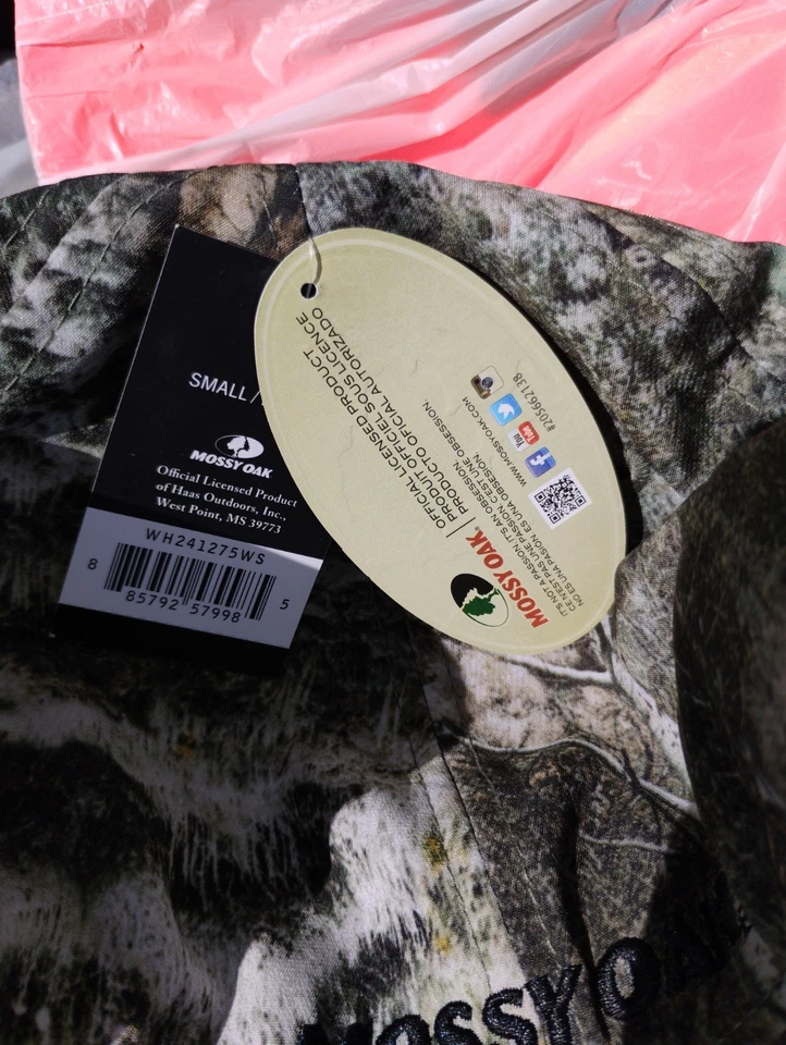 Mossy Oak Camouflage Scent Control Stretch Fitted S / M Hunting Baseball Hat Cap - Image 3 of 4