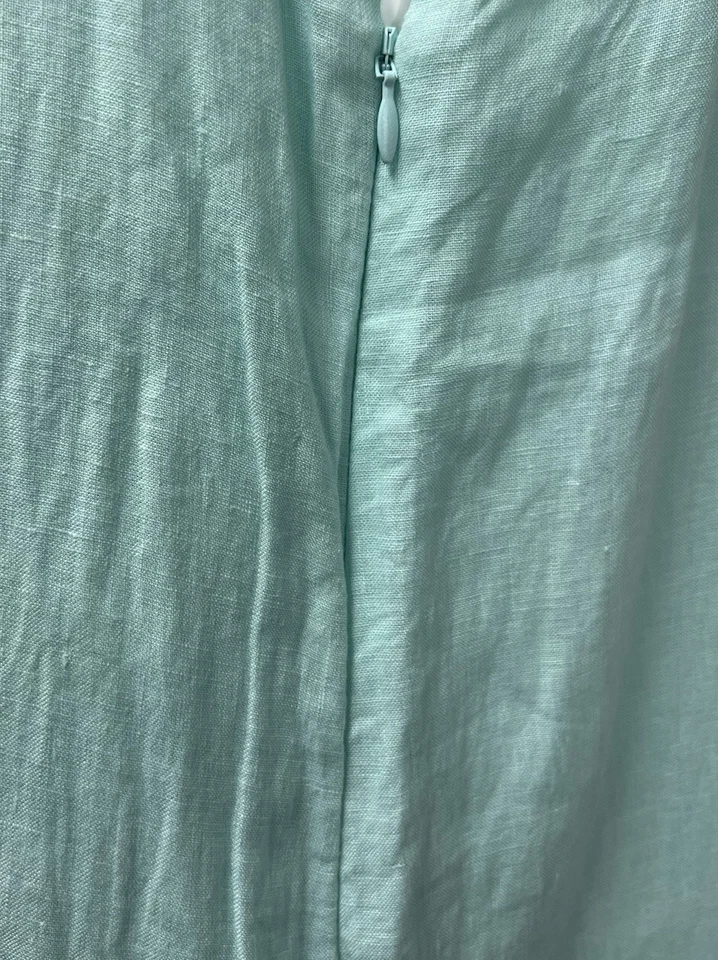 Vestido para mujer Vineyard Vines verde menta sin mangas 100 % lino hasta la rodilla 10 Foto 4 de 4