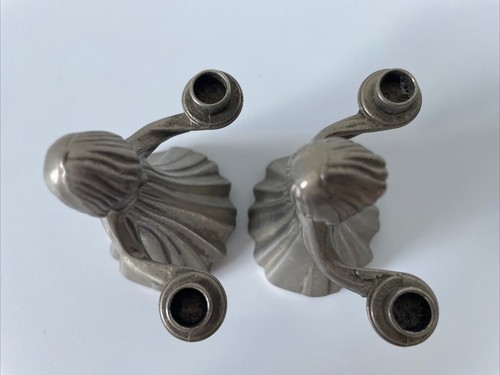 VTG Young Child Figures Silver Cast Metal Candle Holder Made in Italy Set of 2 - Picture 7 of 9