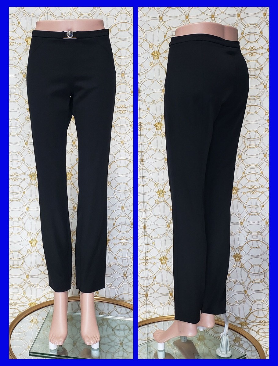 VERSACE COLLECTION BLACK PANTS size 44 - 8 | eBay