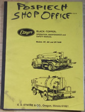 ETNYRE BLACK-TOPPER BT BX BT/SAM MODELS PARTS MANUAL BOOK CATALOG
