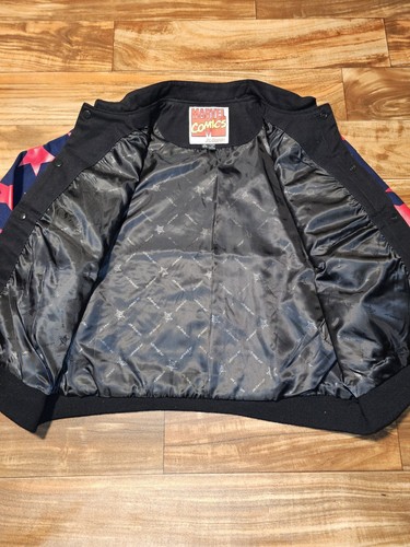 NEW Vintage JH Design Marvel Comics Captain America Jacket Coat Youth Size 2XL - Picture 9 of 11