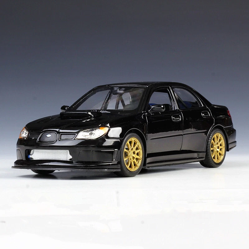 Welly 1:24 Subaru WRX STI Diecast Metal Model Car Vehicles Black - Image 4 of 4