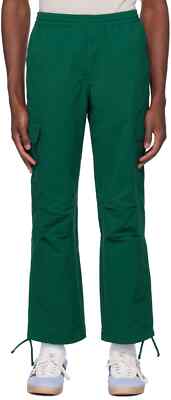 Adidas Men's Nylon Ripstop Baggy Cargo Pants, Green, XS