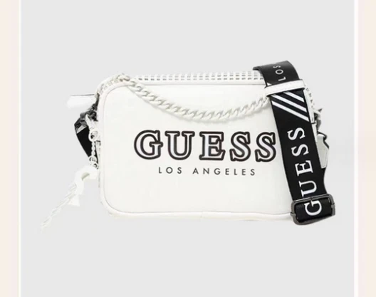 New Guess Womens Simple Crossbody Bag Top Zipper Shoulder Bag Square Bag