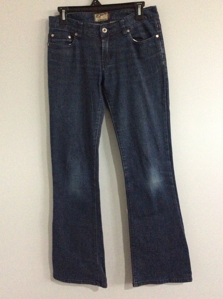 LEE RIDERS Blue stretch low rise flare jeans Sz 11 Ladies