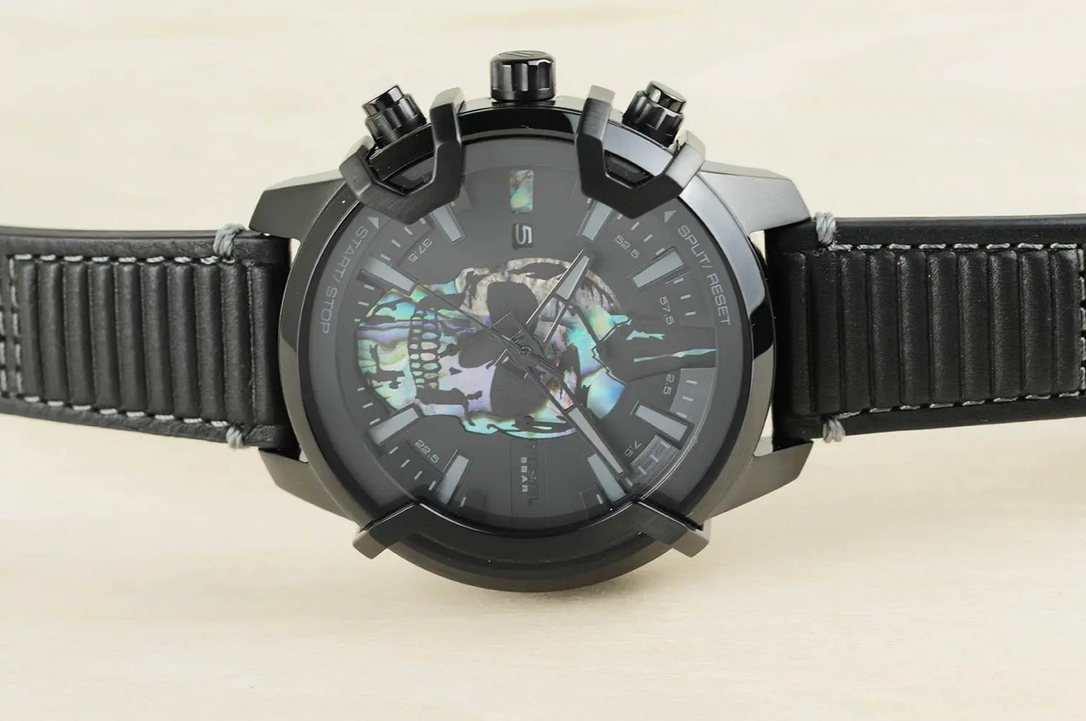NWT Diesel Watch Griffed DZ4576 Chronograph Skull Black NWT Diesel Watch Griffed DZ4576 Chronograph Skull Black