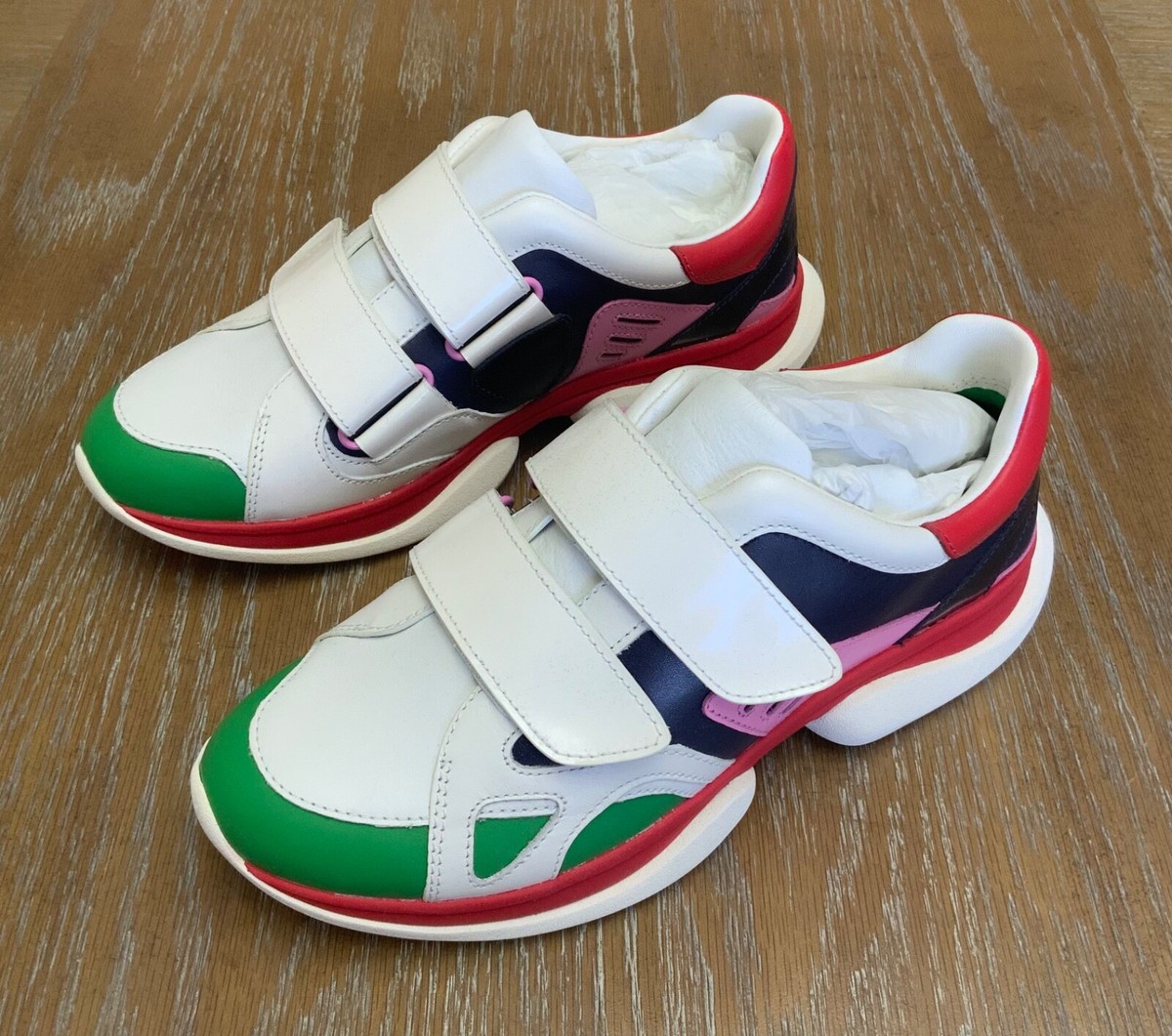 TORY BURCH SPORT BUBBLE SNEAKER DOUBLE STRAP COLOR BLOCK