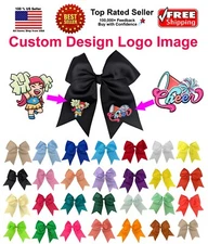 Custom Personalized 7" Large Hairbow Cheer bow Logo Image Photos Text Hair bow