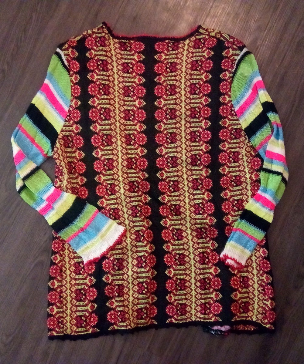 Bazar Christian Lacroix Sequin Floral Stripe Cardigan