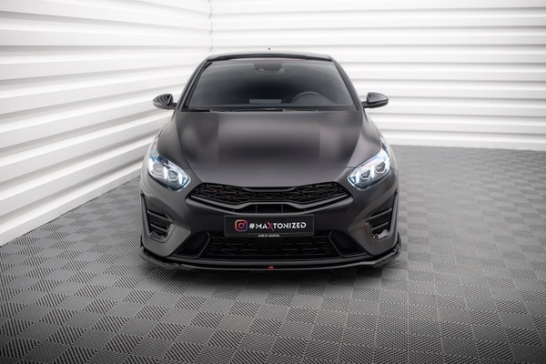 Front Ansatz V.1 FüR Kia Proceed GT Mk1 FL Schwarz Spoilerlippe Spoilerschwert-image