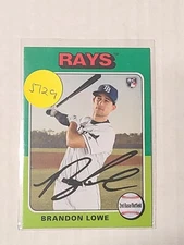 Topps Archives 2020 BRANDON LOWE TAMPA BAY RAYS ROOKIE RC Bas  Card #111