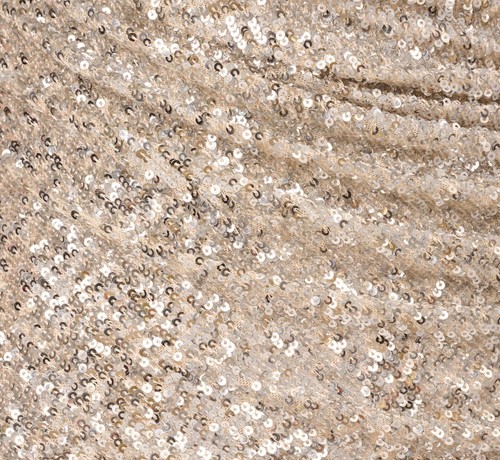 $395 Aidan Mattox Stretch Sequin Sleeveless Cowl Neck Gown | Champagne Silver 8 - Picture 10 of 21