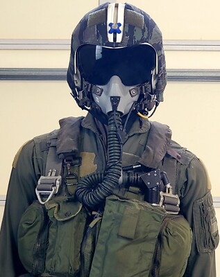 HGU-33 With MBU-12 Oxygen Mask Flight Helmet, PRK-37 Pilot Helmet Cover 