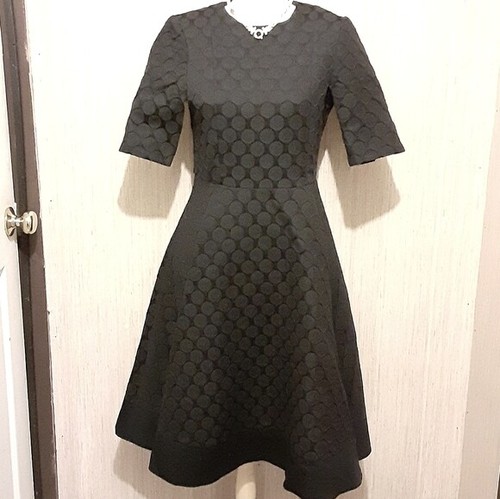 Ted Baker London schwarzes Brokat Kreise Kleid Gr. 4 U.S. - Bild 3 von 5