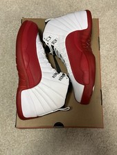 Nike Air Jordan Retro 12 Cherry White Red Mens Size 10.5 Deadstock DS CT8013-116