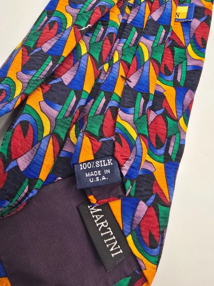 Cocktail Collection Martini Men's Tie 100% Silk Red, Blue, Purple, Yellow-orange - Image 4 of 4