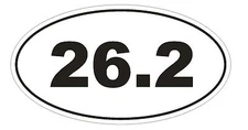 26.2 Marathon Oval Bumper Sticker or Helmet Sticker D131 Laptop Cell Phone Euro