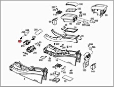 Genuine MERCEDES Footwell ventilation right & left Interior lamp 2208201101