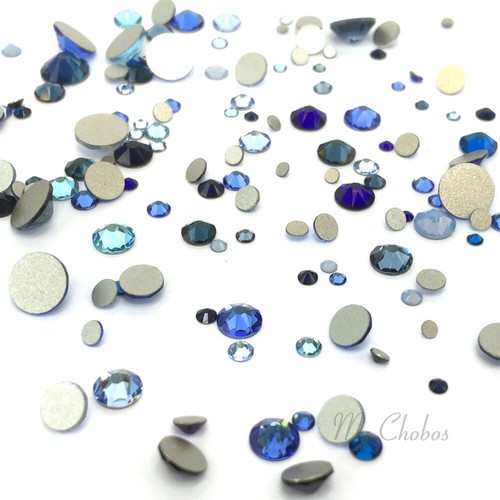 Arte en uñas 144 tamaños mixtos surtidos 2 mm-6 mm cristal austriaco respaldo plano *Elige color - Imagen 55 de 59