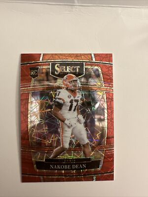 Nakobe Dean 2022 Panini Select RED LAZER PRIZM RC rookie
