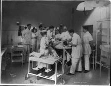8" x 10" 1900 Operating room, Roosevelt Hospital