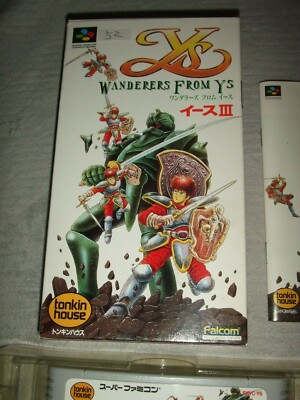 Ys III Wanderers From Ys With Box Nintendo Super Family computer