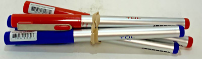Lot of 2x Red and 2x Blue TUL Ultra Fine Point Permanent Markers