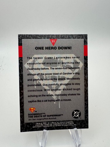 The Death of Superman Doomsday Trading Card YOU PICK DC Comic 1992 Fleer Skybox - Picture 46 of 206