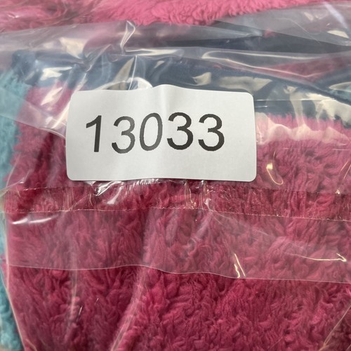 Eddie Bauer Kids Fleece Jacket Med Pink Blue Colorblock Outdoor Camp Cabin Fall - Picture 9 of 10