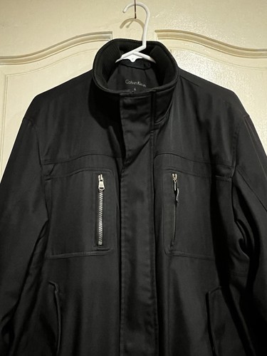 CALVIN KLEIN Men's Black Water-Resistant Wind Protection Fall Jacket Size Large - Picture 4 of 8