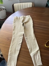 Tuffrider Beige Girls Equestrain Riding Breeches Knee Patch Jodhpurs Youth Tan