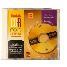 Kodak CD-R Gold Ultima Recordable Compact Disc, 650MB/74 min