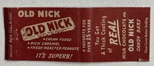 Vtg Advertising Matchbook Cover Old Nick Candy Bar Milk Chocolate