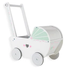 Wooden Baby Push Walker for 1 Year Old and up, Toddler Shopping Cart Push...