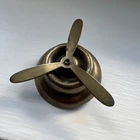 WW1 WW2 Trench Art Air Force Propellers Sweetheart Brass Brooch WEARABLE