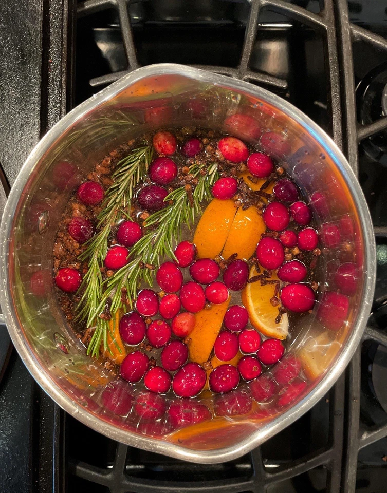 Kit de cocción a fuego lento de popurrí de temporada naranja especias menta vacaciones otoño Navidad bolsa Foto 2 de 2