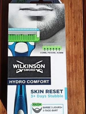 Wilkinson Hydro Comfort Rasierer Skin Reset 3+ Days Stubble Herrenrasierer NEU