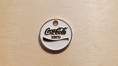 Shopping Cart Chips - EKW - Basket Chip - Coca Zero - Gold Tone - Metal Chip #3