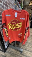 Disney Parks Lightning McQueen Cars Rust-Eze Sweatshirt Team 95 Size M, L, XL