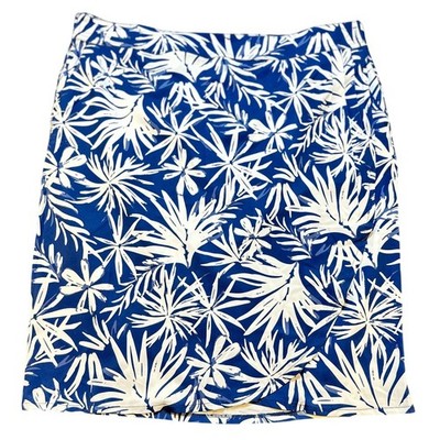 RipSkirt Hawaii Navy White Floral Wrap Skirt Women Sz XXL Knee Length 3 EUC