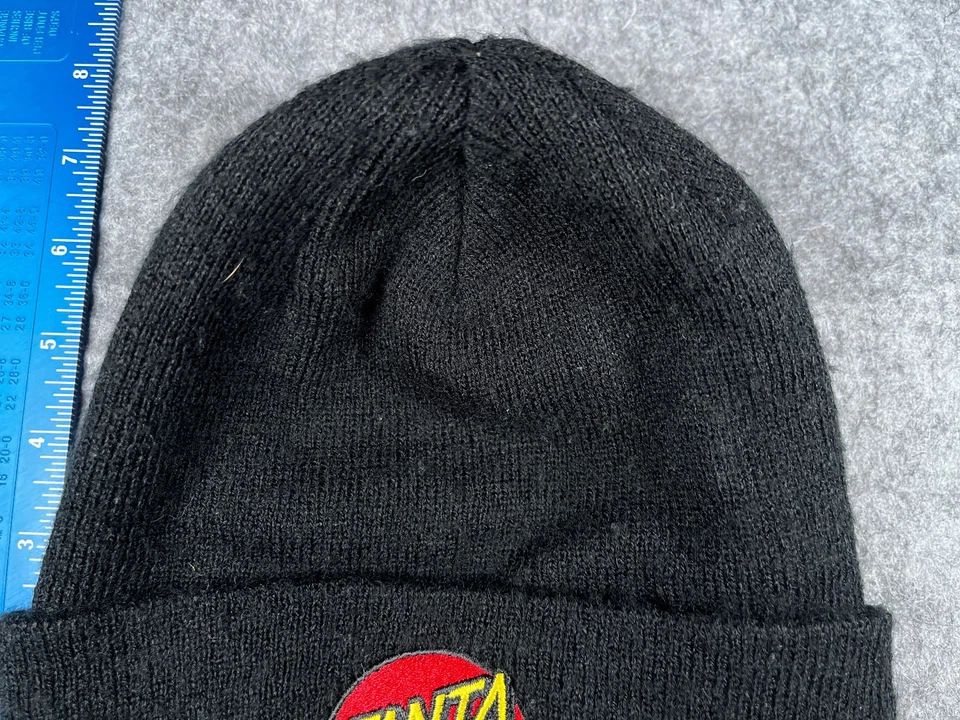 Santa Cruz Gorro Toque Adulto Talla Única Negro Bordado Tejido 100% Acrílico Patín Foto 3 de 4
