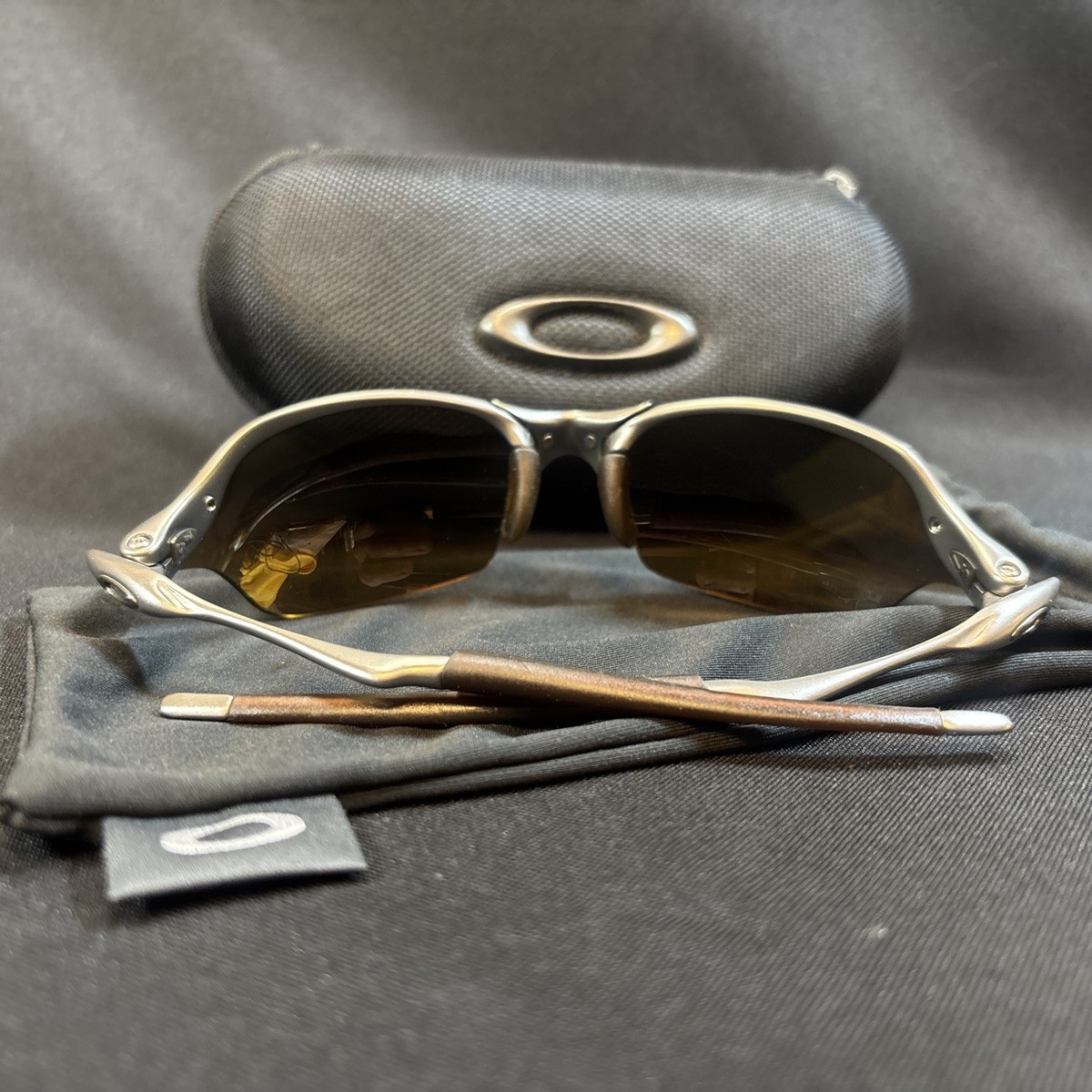 Oakley Romeo 2 Titanium Iridium Used Gray Brown X-Metal | eBay
