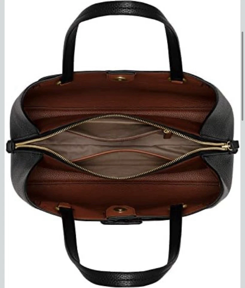 Oroton Avery Three Pocket Day Bag Black Leather - image 2 of 4