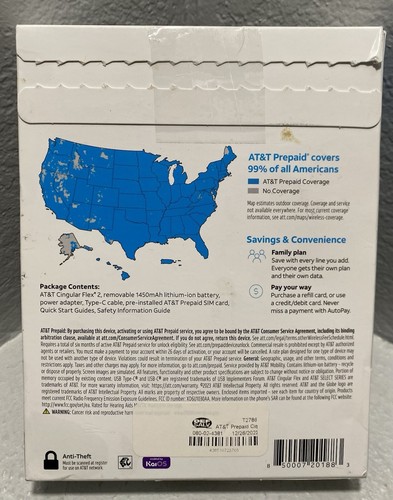 AT&T Prepaid Cingular Flex 2 (4GB) PREPAID Smartphone Classic Navy - Picture 2 of 6