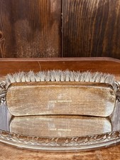 Vintage Shoe Shining Brush Wood Handled Horse Hair Bristles Excellent Condition